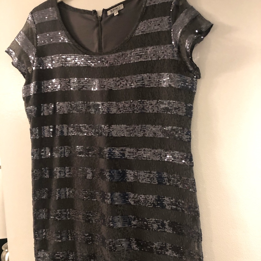Buffalo Grey Lace Sequins Dress